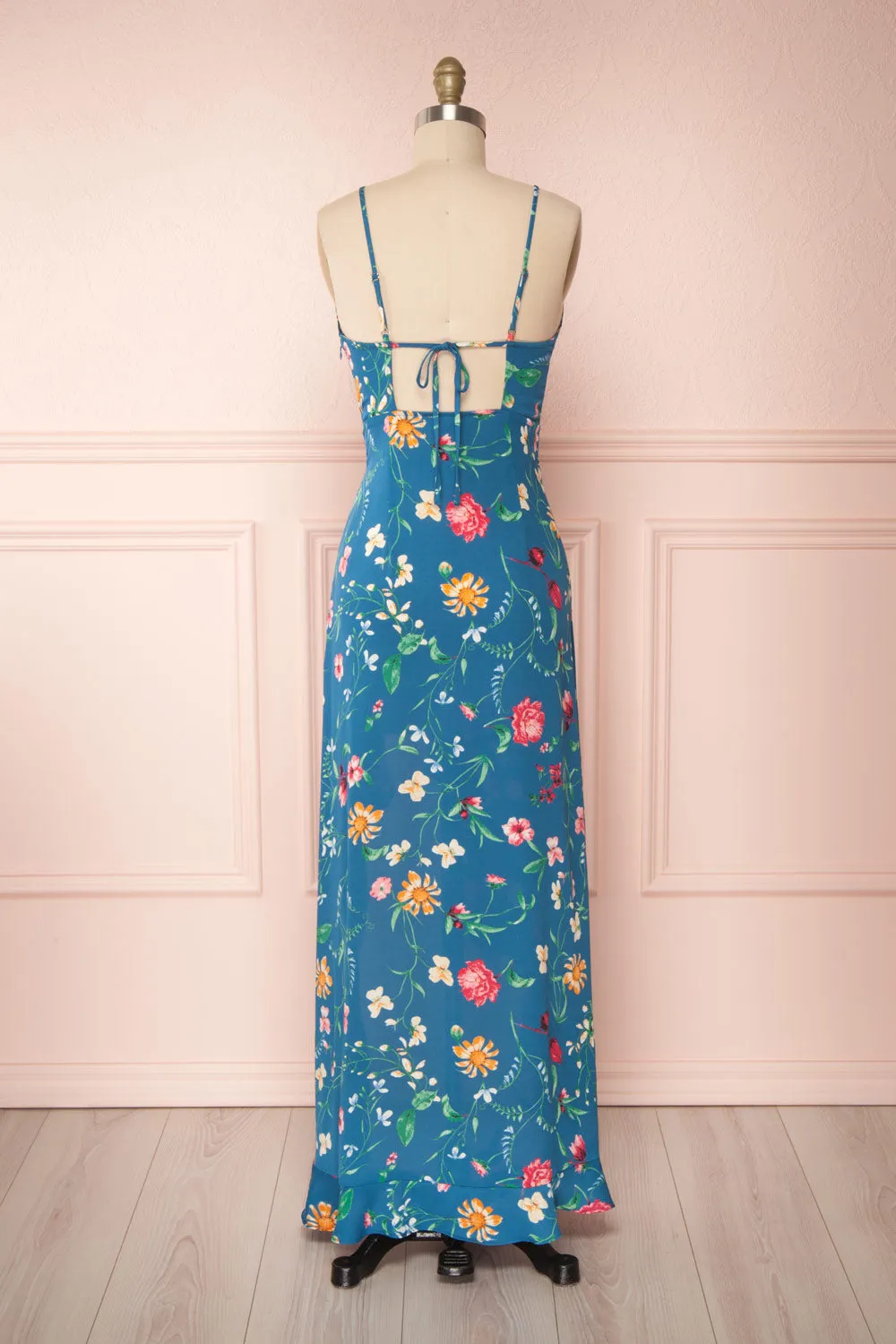 Octavie | Backless Floral Maxi Dress