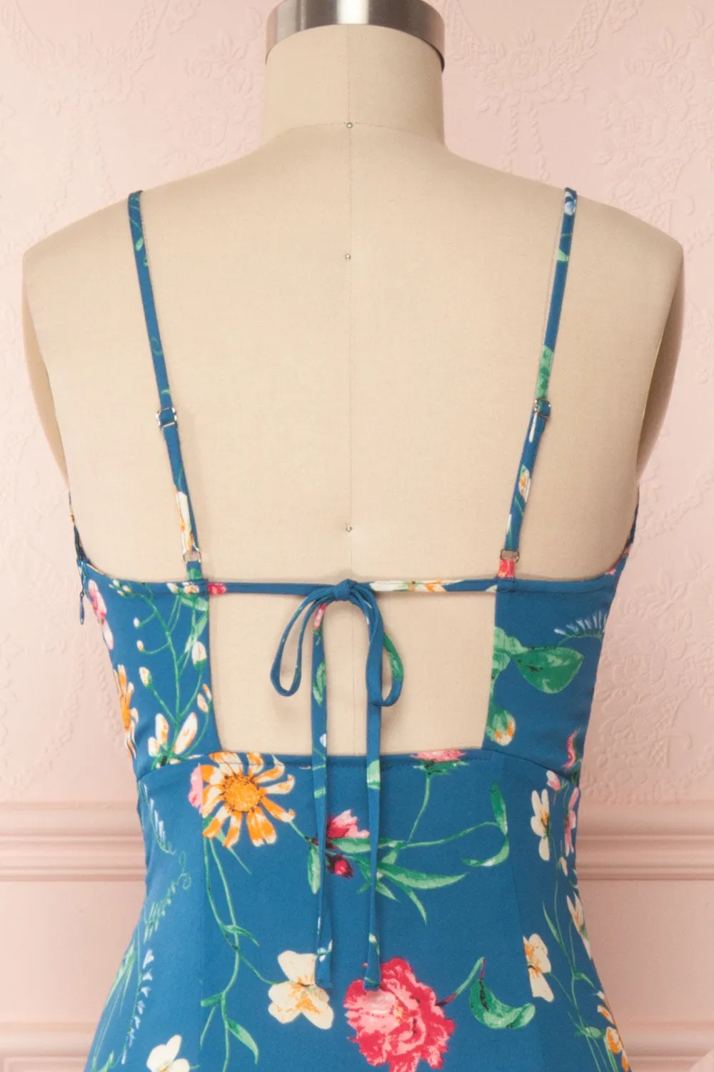 Octavie | Backless Floral Maxi Dress