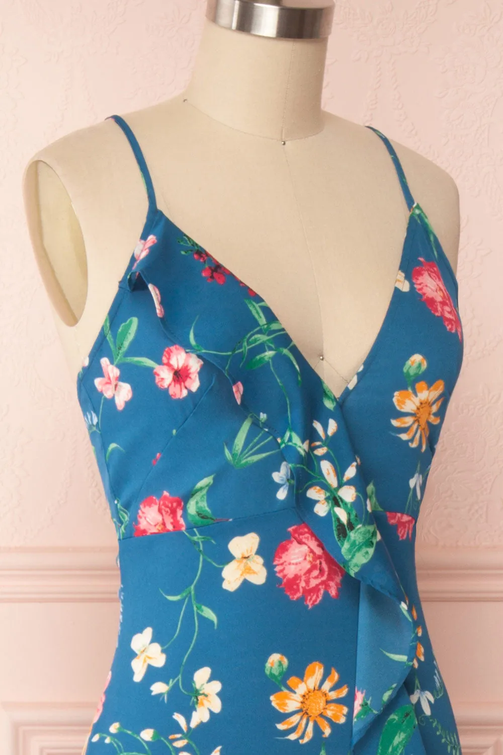Octavie | Backless Floral Maxi Dress