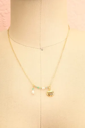 Okeana | Gold Filled Necklace w/ Seashell Charm