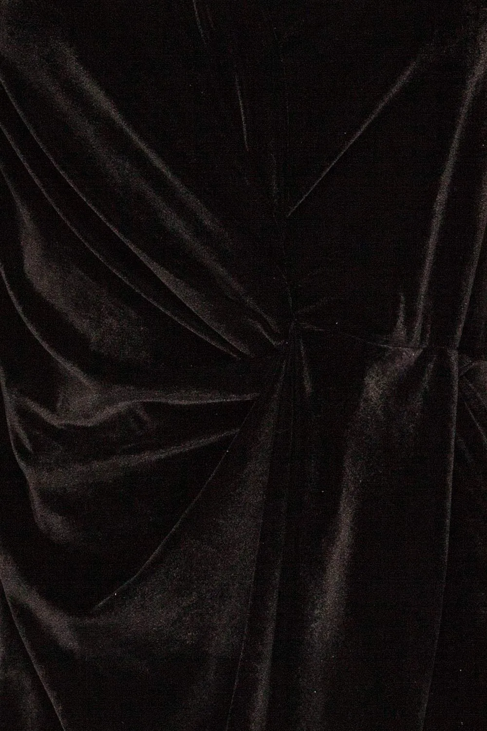 Olawa Black | Draped Velvet Dress