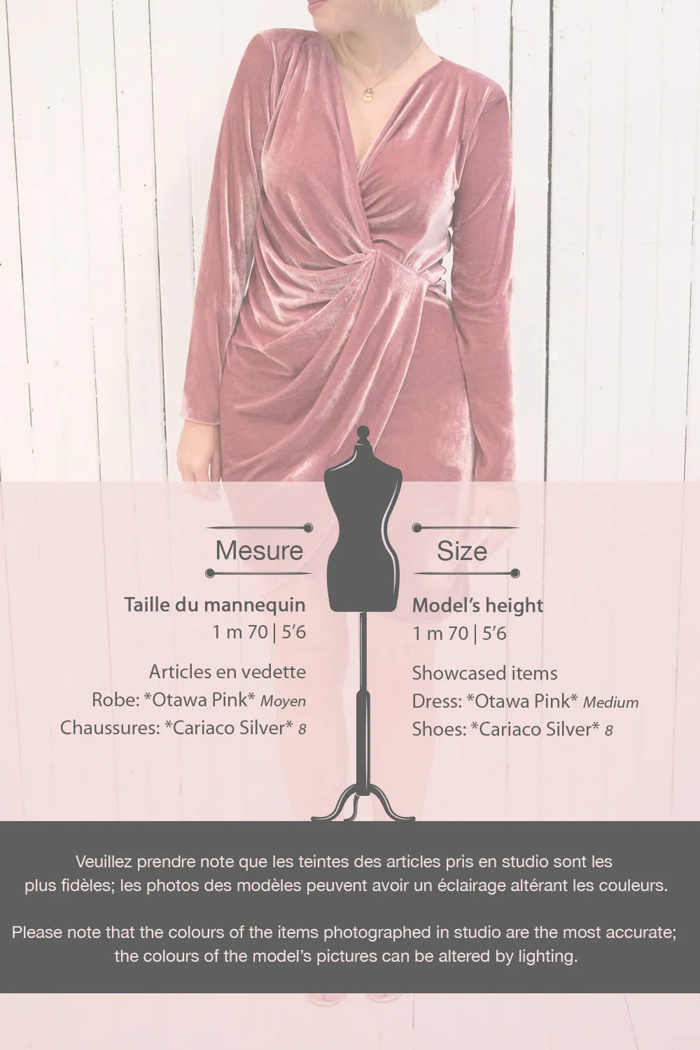 Olawa Pink | Draped Velvet Dress
