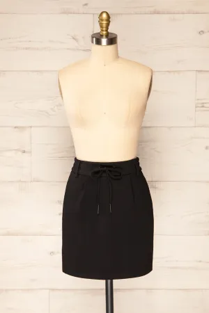 Olkusz Black | High-Waisted Short Skirt