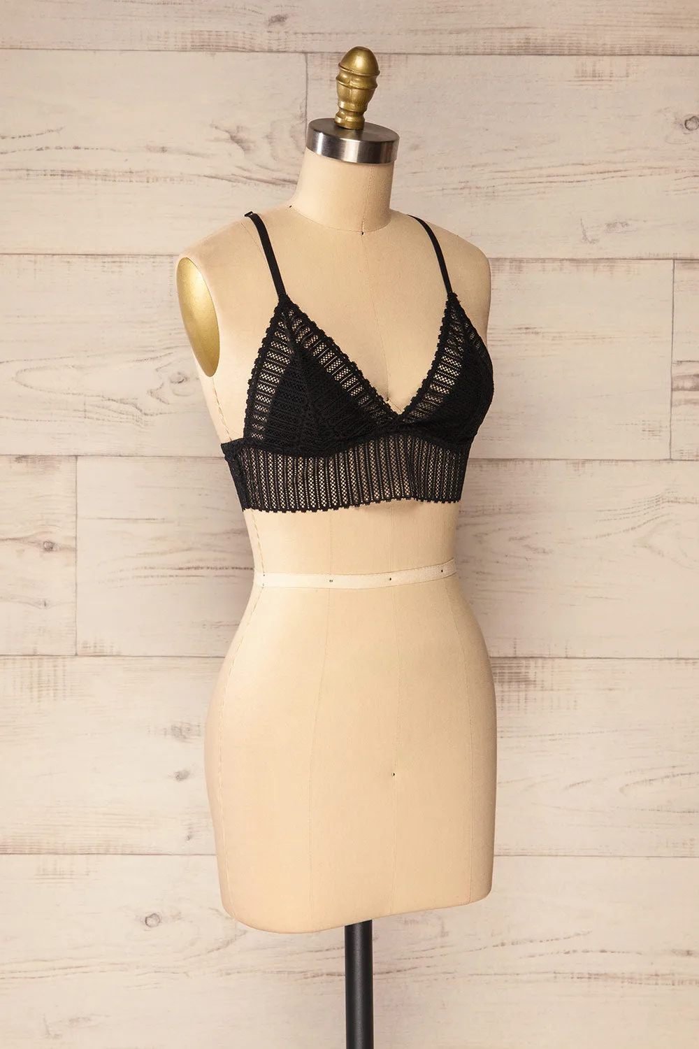 Onex Black | Lace Racerblack Bralette