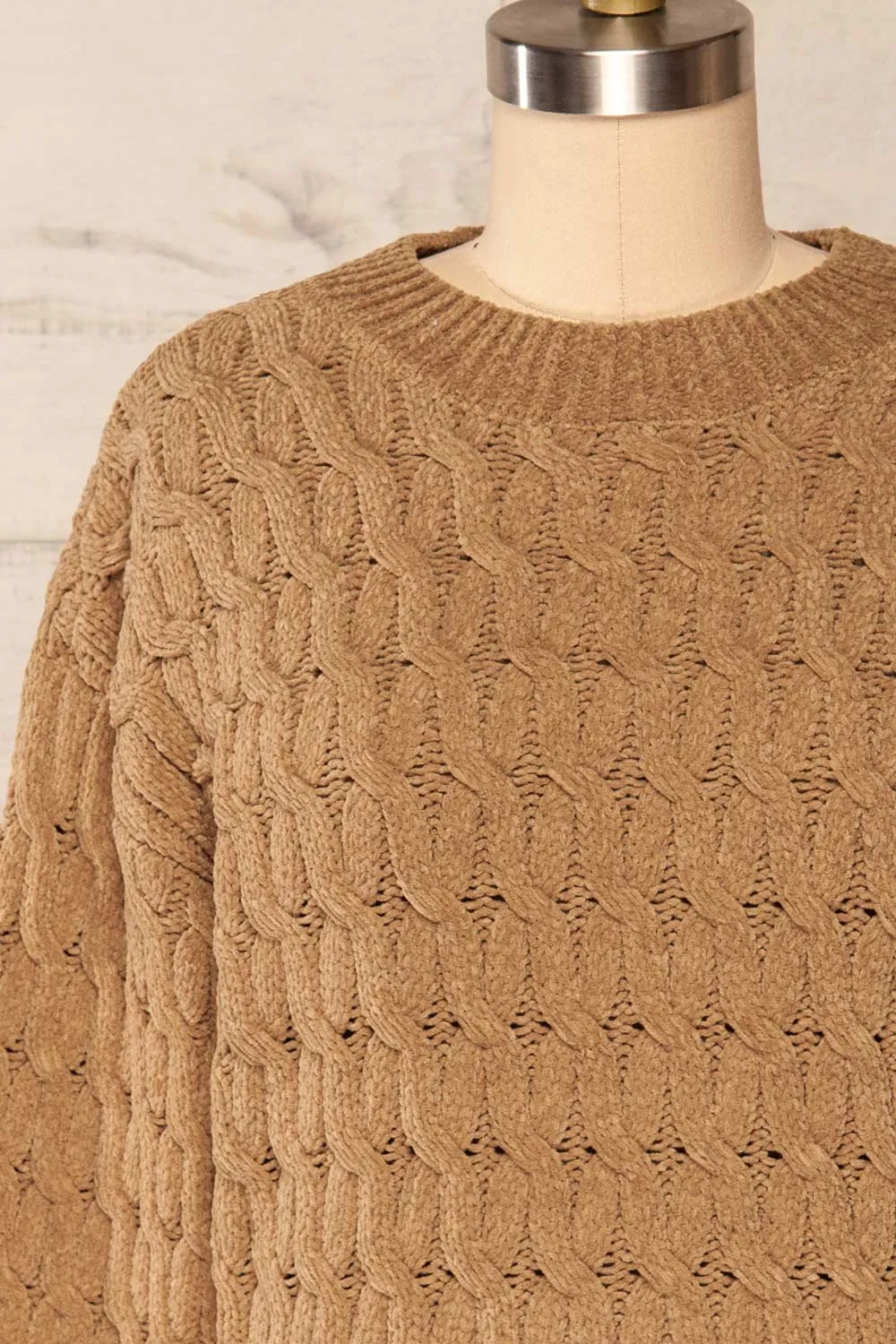 Orenb Caramel | Weave Knit Sweater