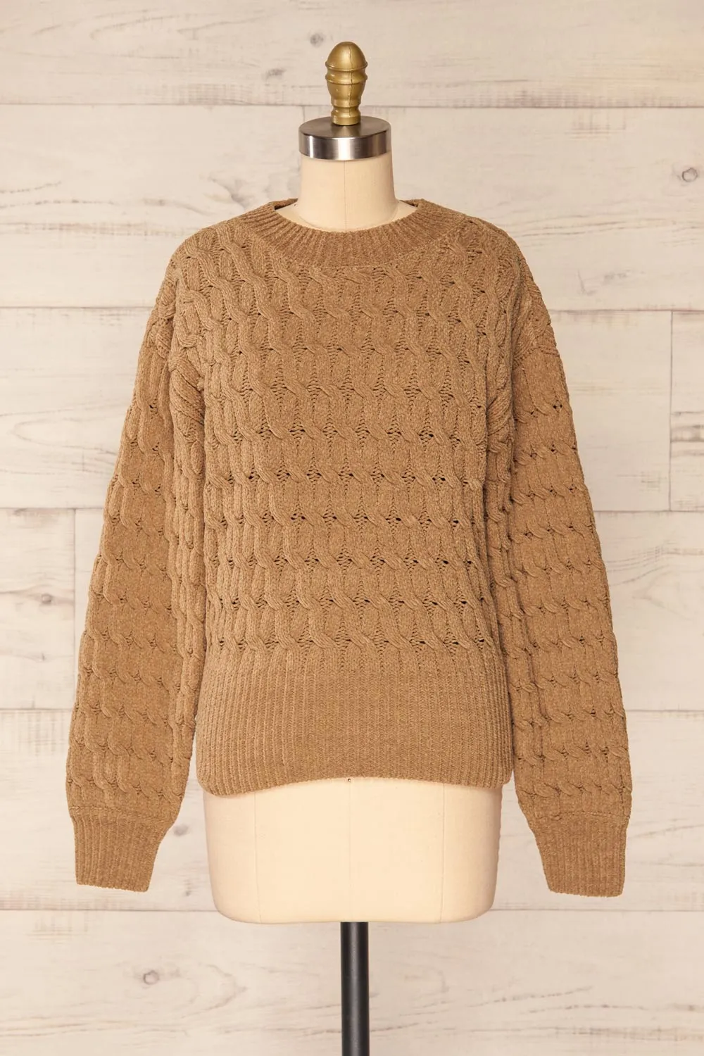 Orenb Caramel | Weave Knit Sweater