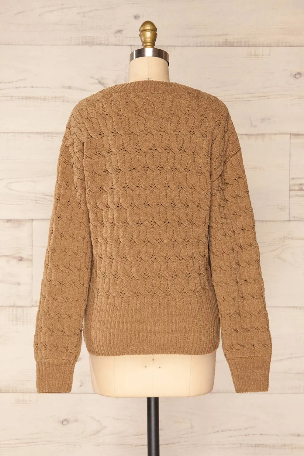 Orenb Caramel | Weave Knit Sweater