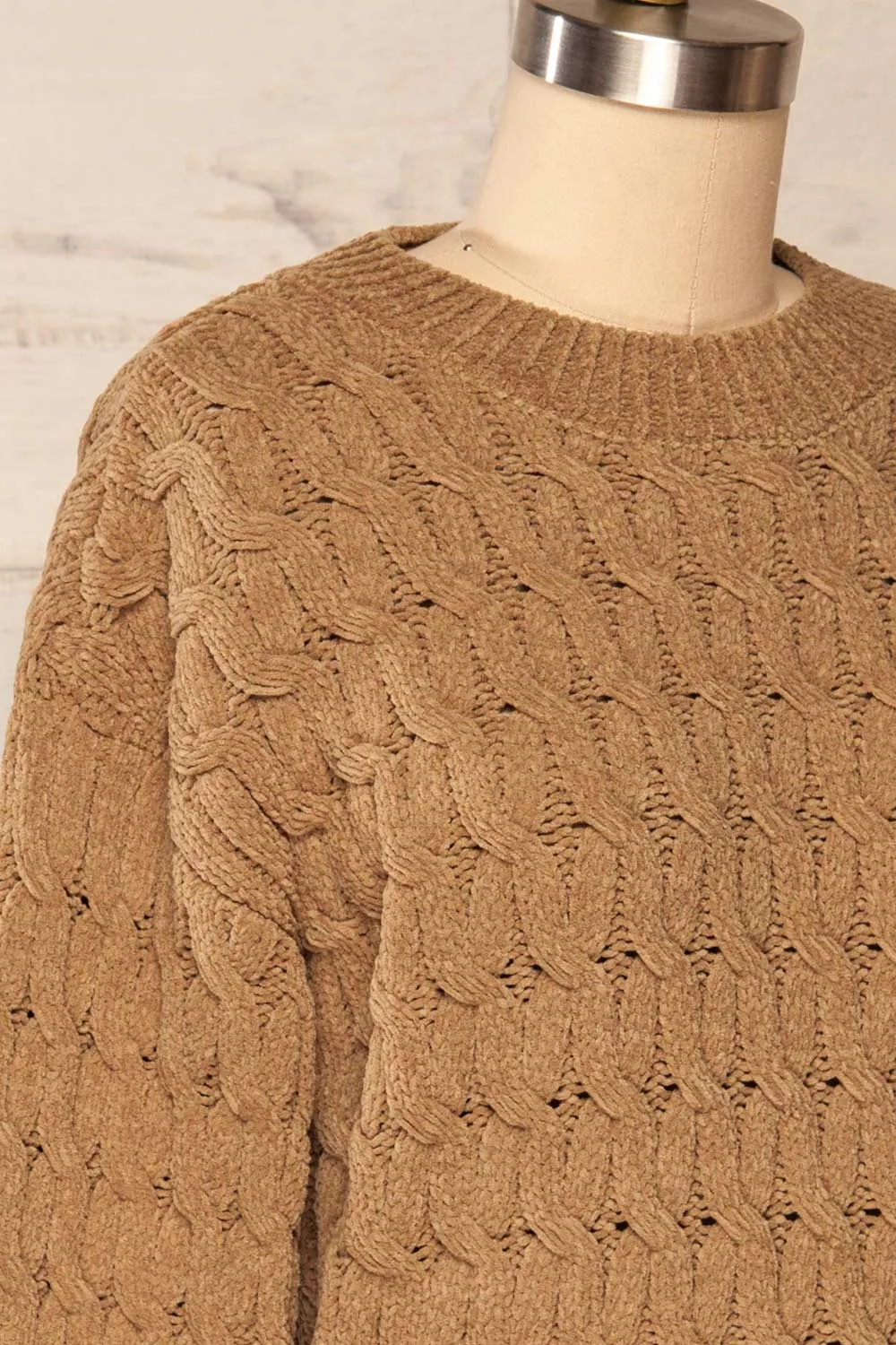 Orenb Caramel | Weave Knit Sweater