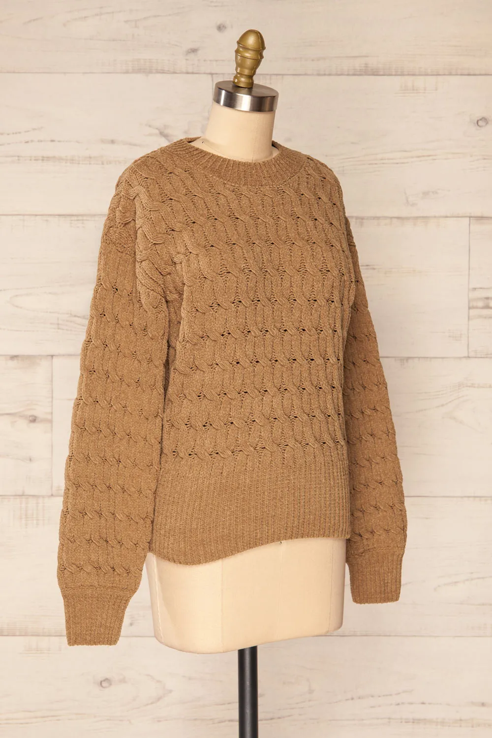 Orenb Caramel | Weave Knit Sweater