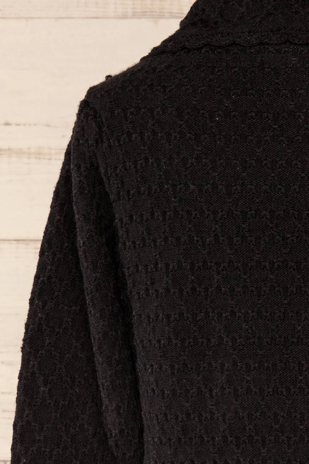 Oreyl Black | Knit Top w/ Peter Pan Collar