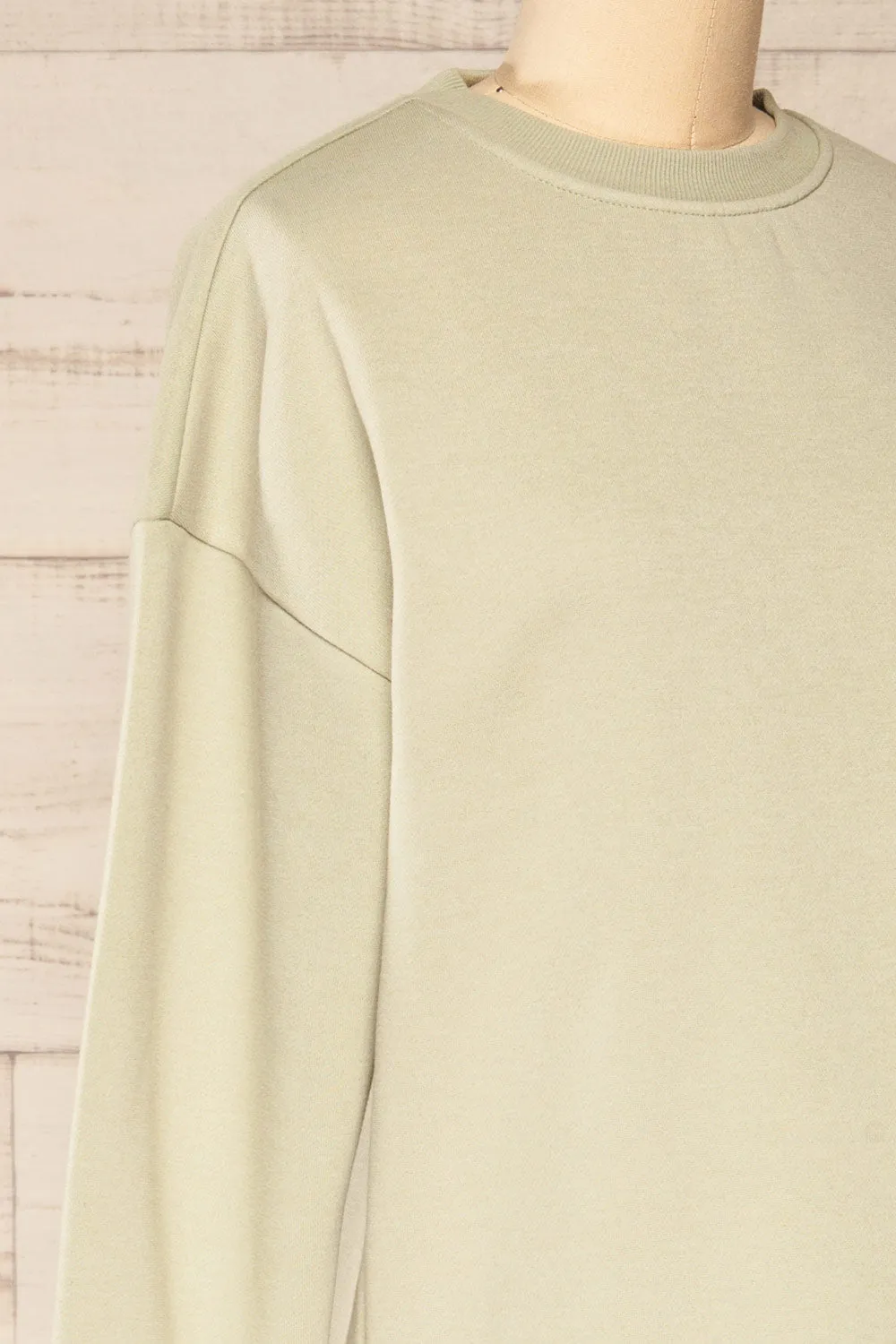 Orhei Sage | Oversized Short Fleece Dress