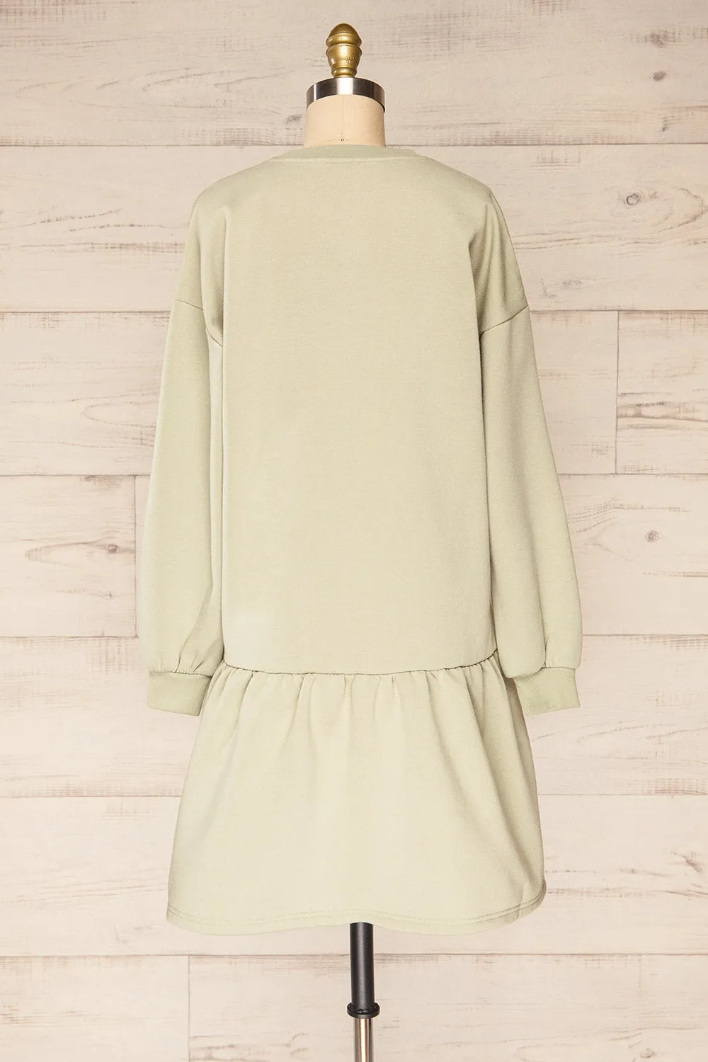 Orhei Sage | Oversized Short Fleece Dress