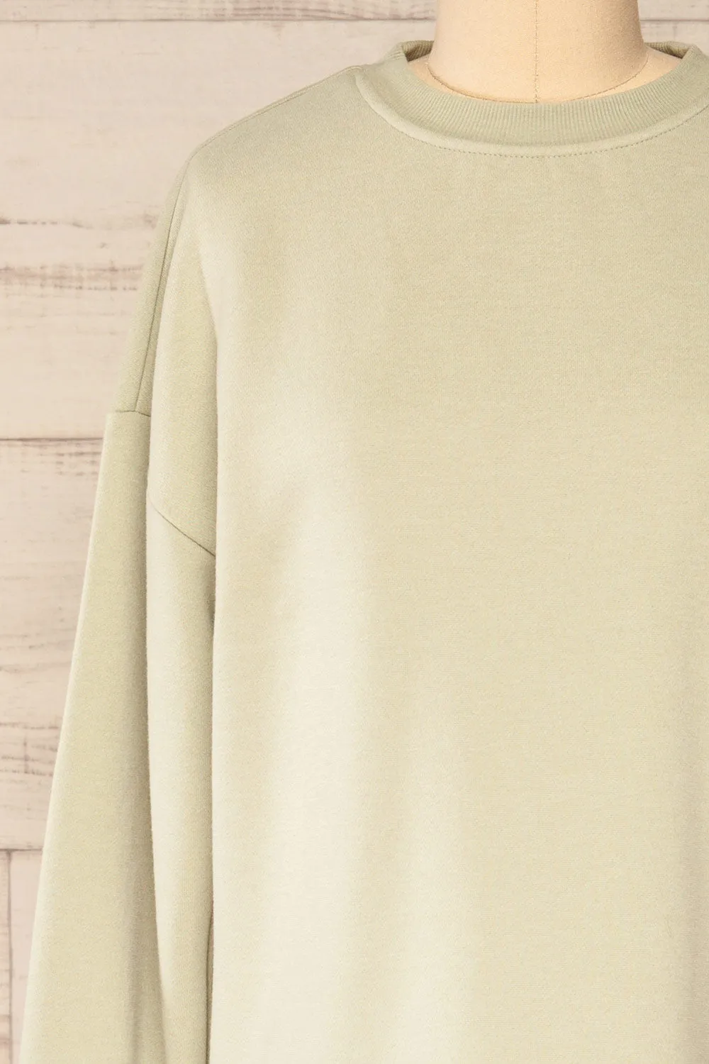 Orhei Sage | Oversized Short Fleece Dress