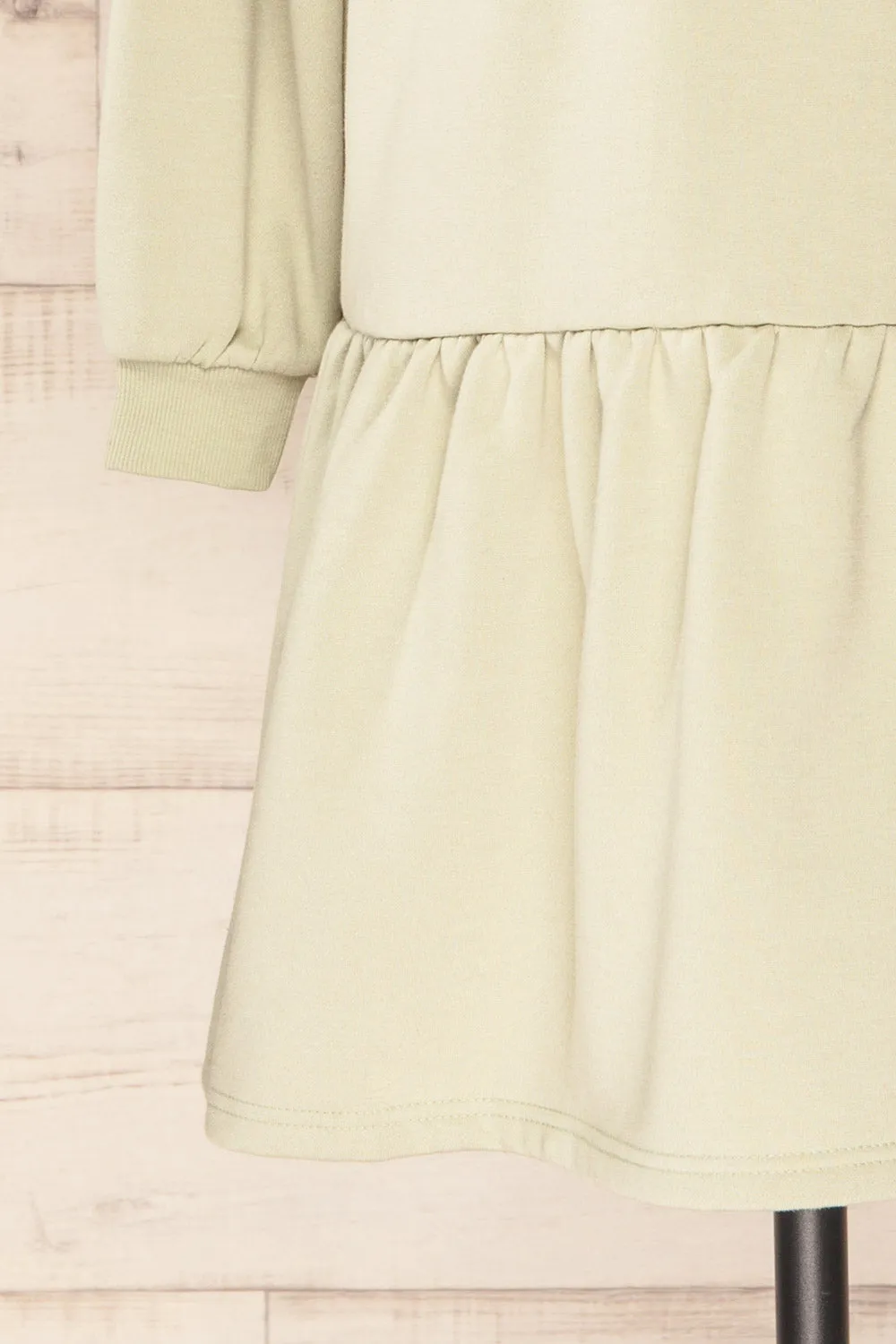 Orhei Sage | Oversized Short Fleece Dress