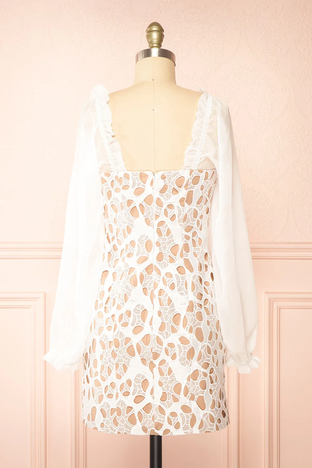 Oriane | Short White Lacy Dress