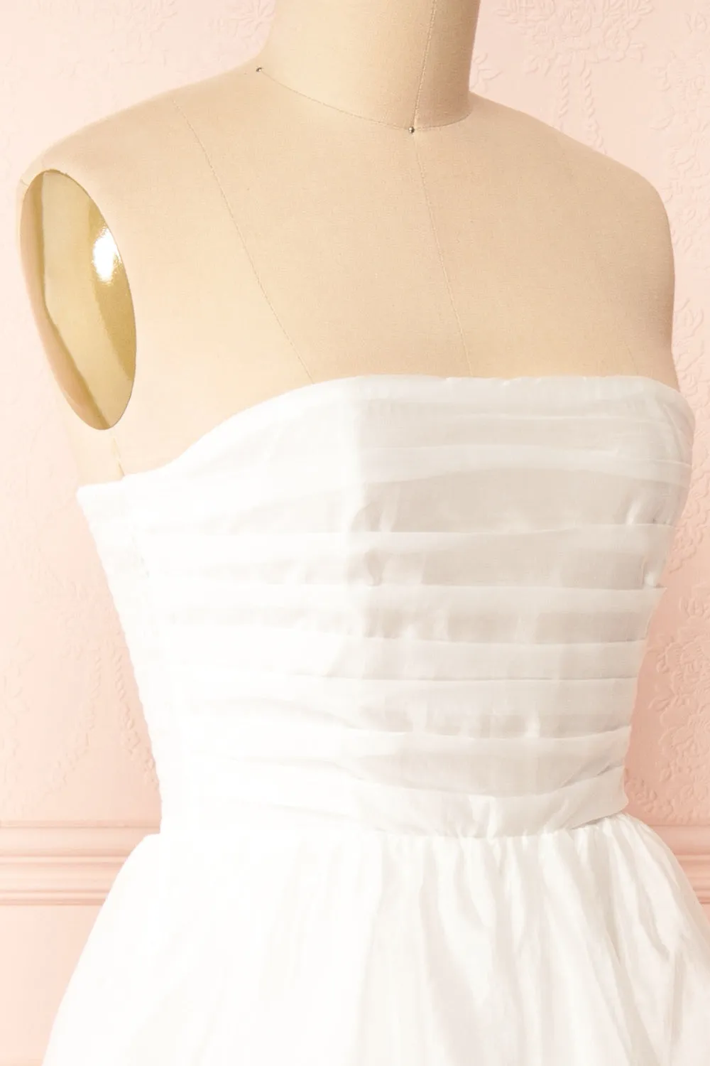 Orlaith | White Layered Maxi Dress w/ Ruffles