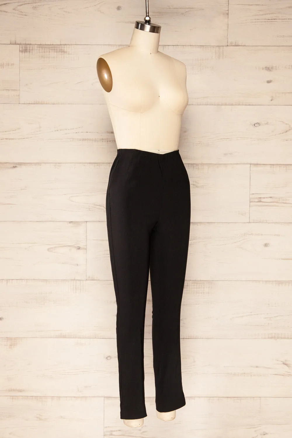 Orsova | Black Fitted Pants w/ Stretchable Waist