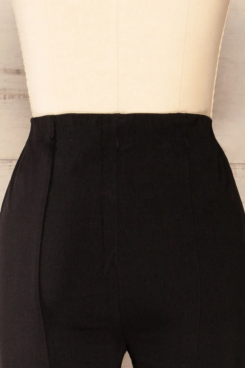 Orsova | Black Fitted Pants w/ Stretchable Waist