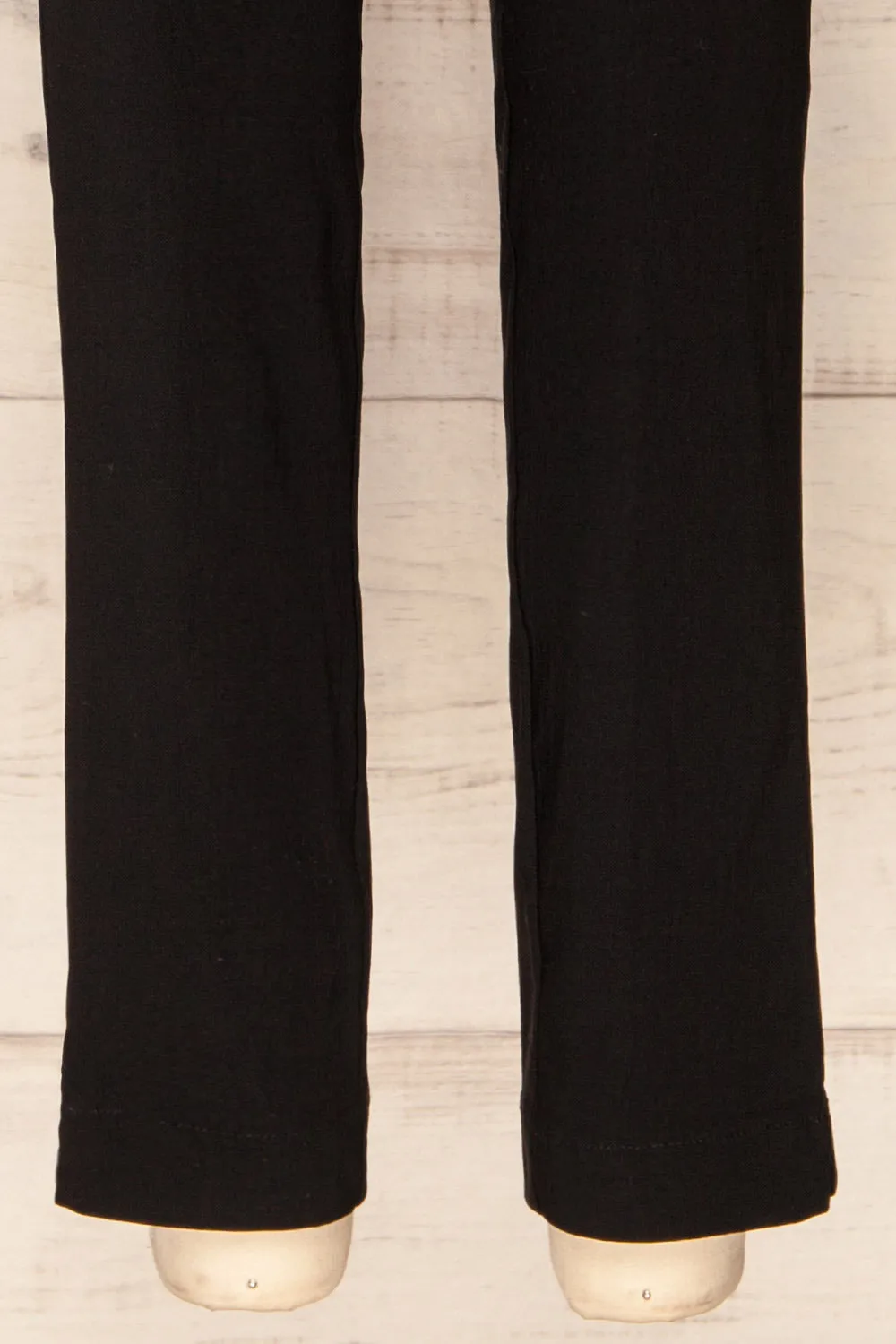 Orsova | Black Fitted Pants w/ Stretchable Waist