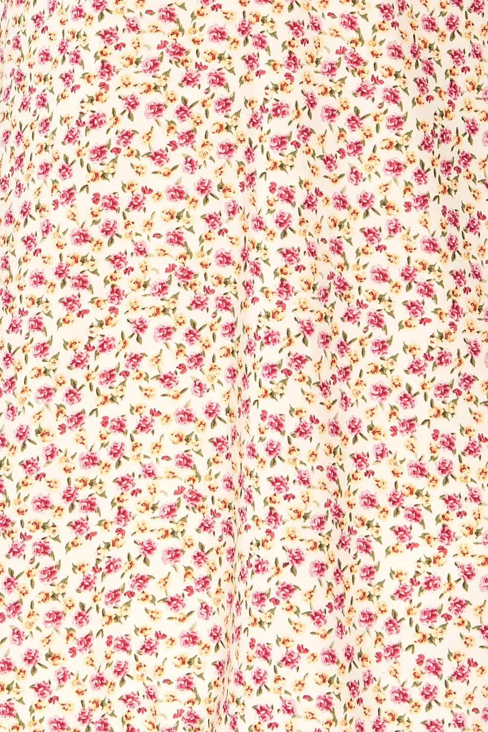 Osno Cream | Short Sleeve Floral Dress