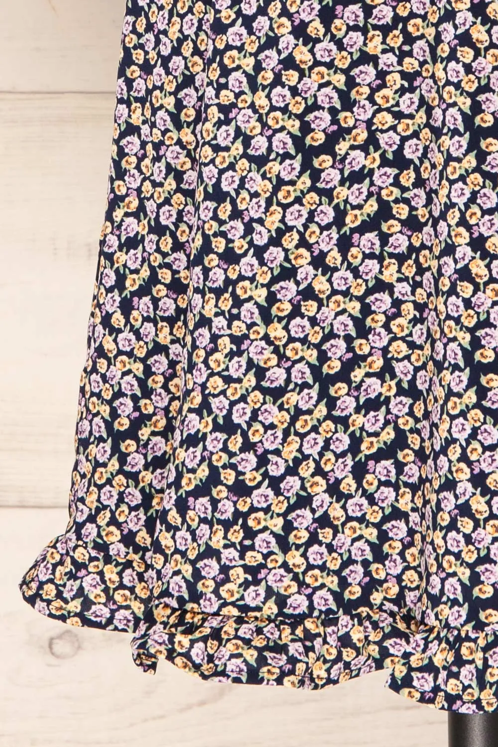 Osno Navy | Short Sleeve Floral Dress