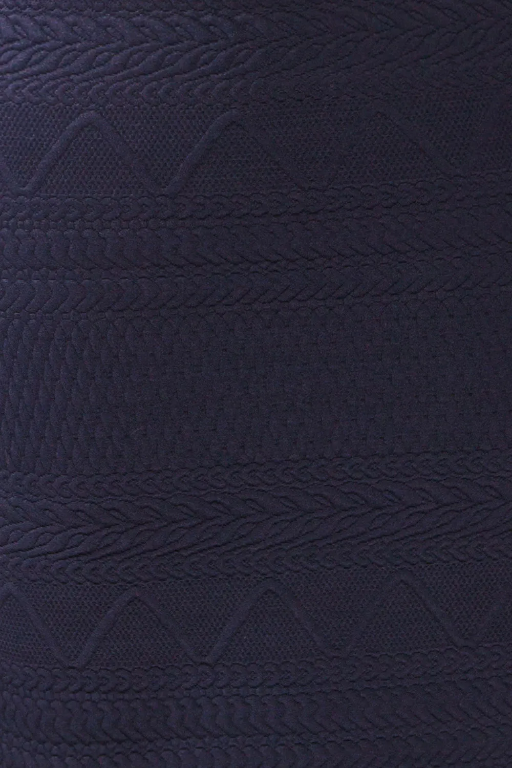 Oufa Navy | Long Sleeve Textured Dress