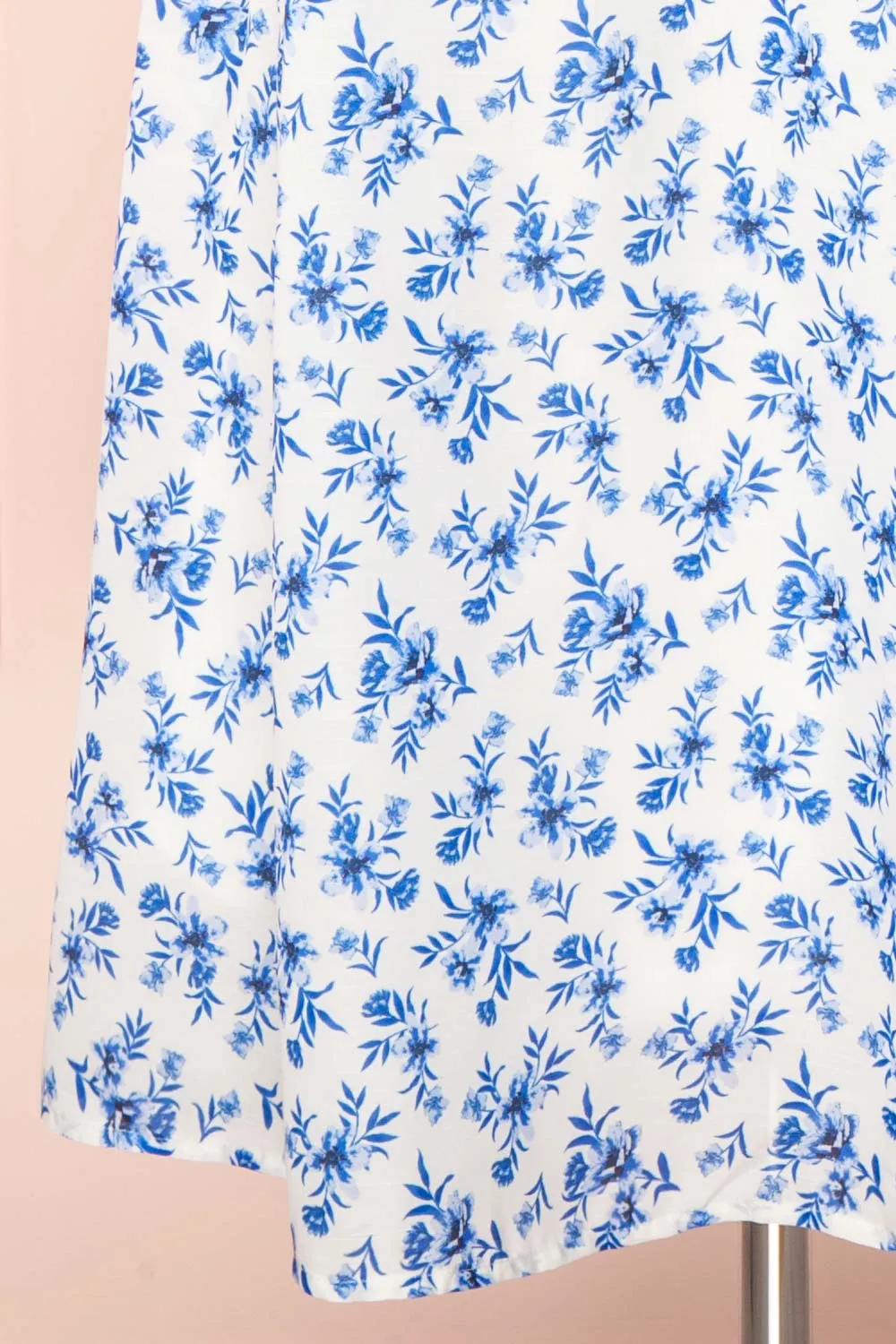 Ouiza | Floral Midi Dress w/ Puffy Sleeves