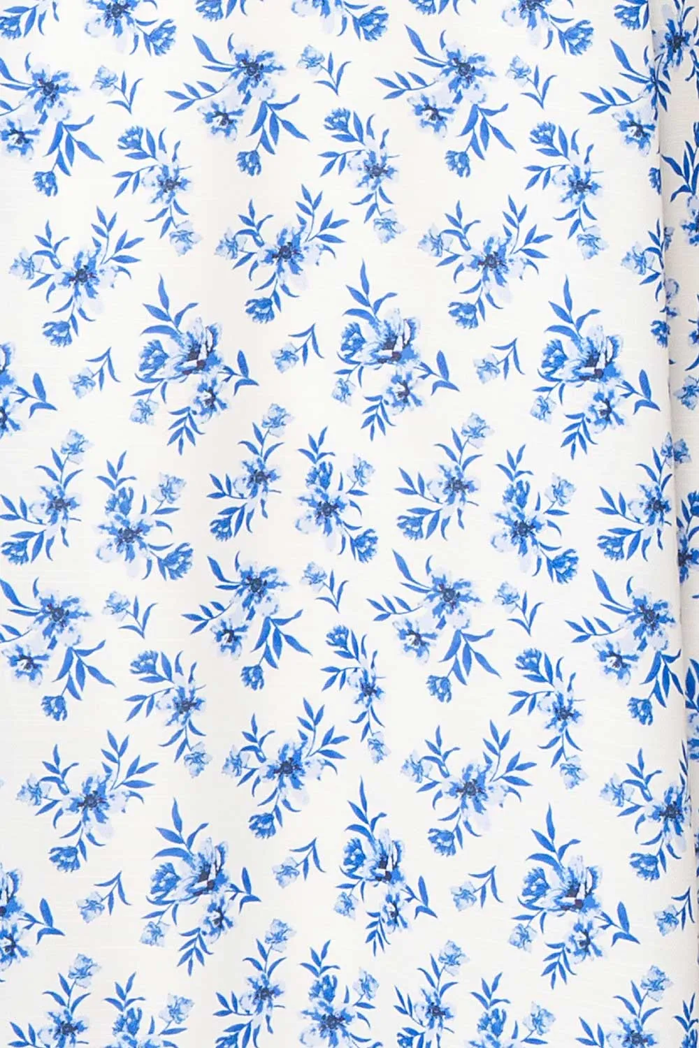Ouiza | Floral Midi Dress w/ Puffy Sleeves