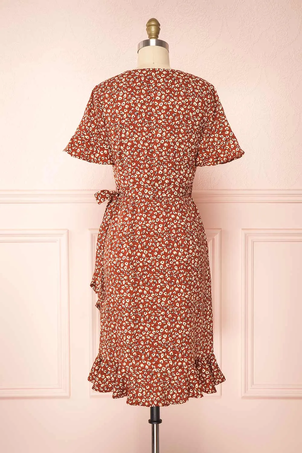 Oxylos | Floral Short Wrap Dress
