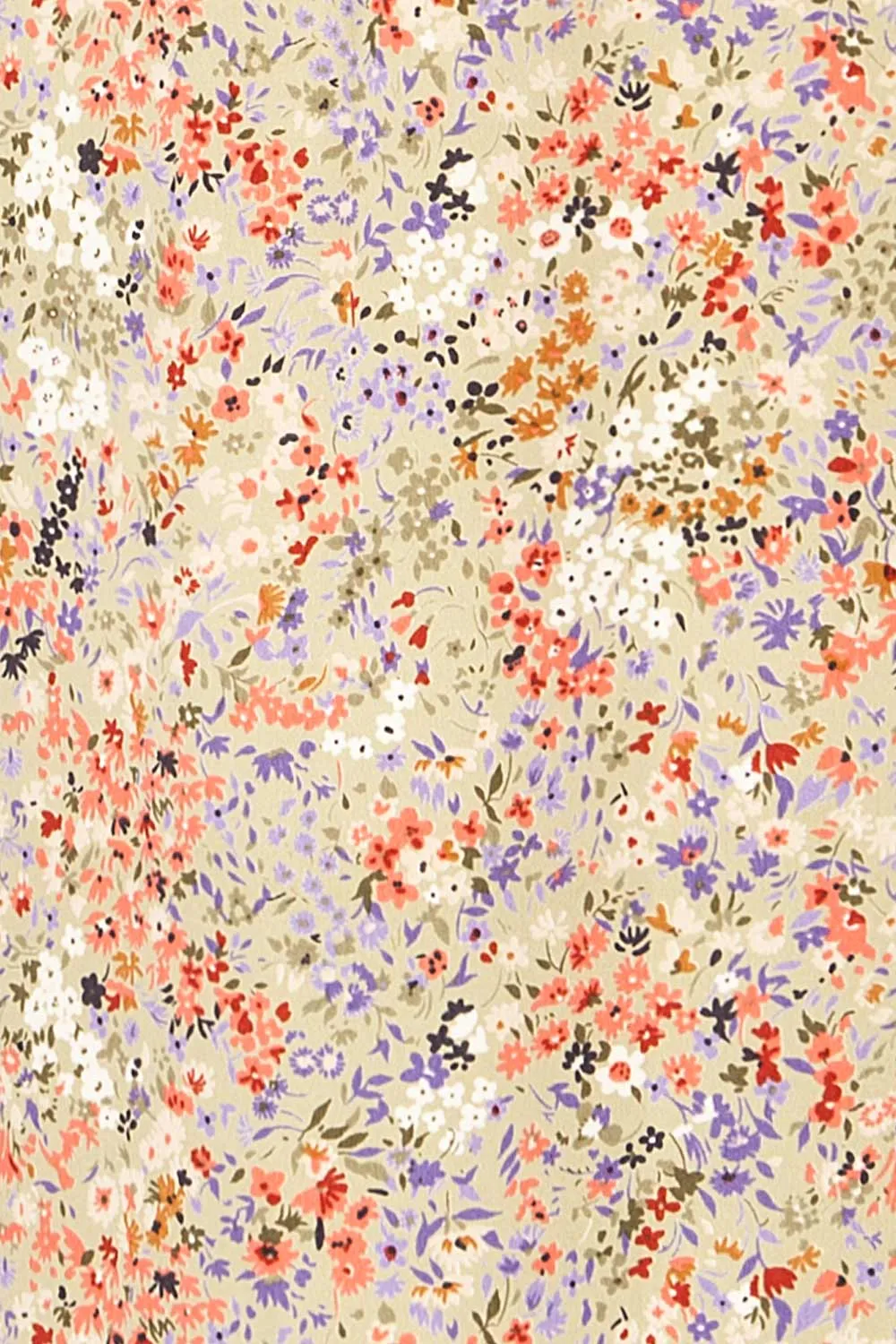 Pajai | Floral Print Midi Skirt w/ Elastic Waist