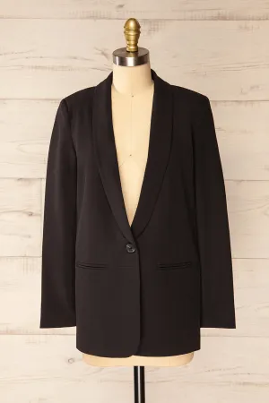 Palikir | Single Lapel Black Blazer