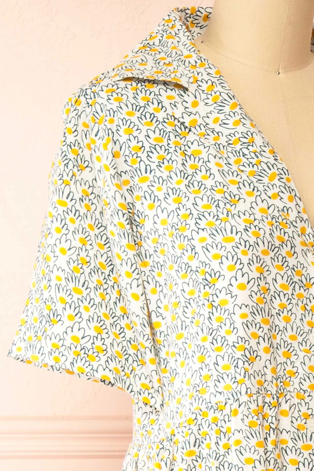 Palotta | Long Daisy Print Button-Up Dress