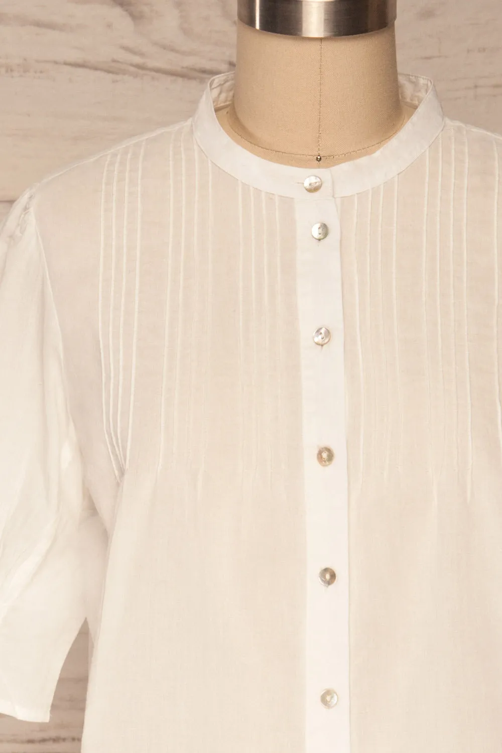 Paoline | White Button-Up Blouse