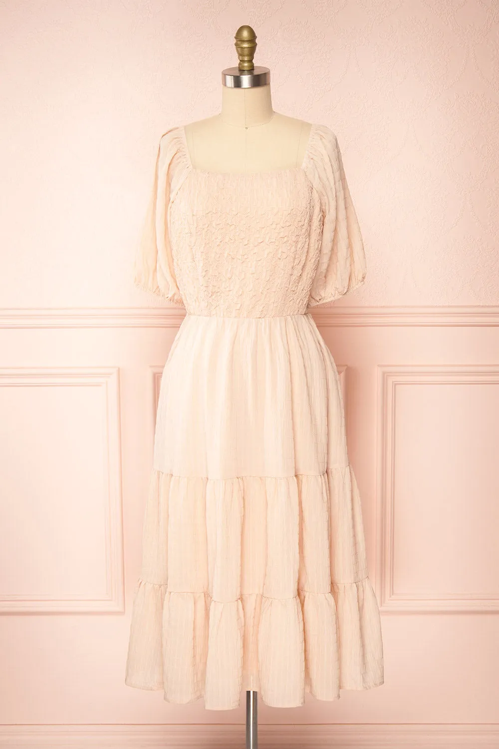 Parthenia | A-Line Tiered Midi Dress