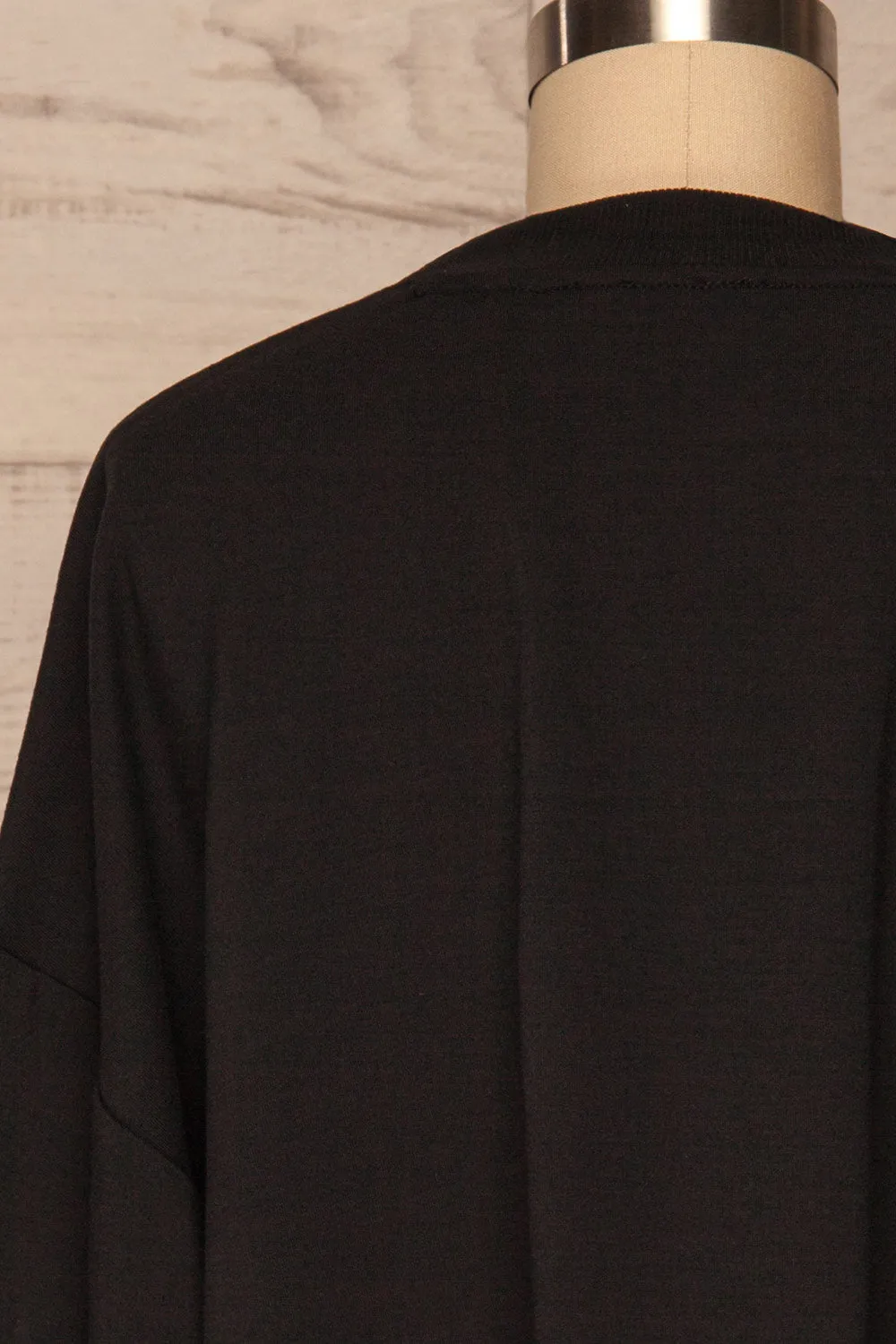 Paslek Black | Long Sleeve Crop Top