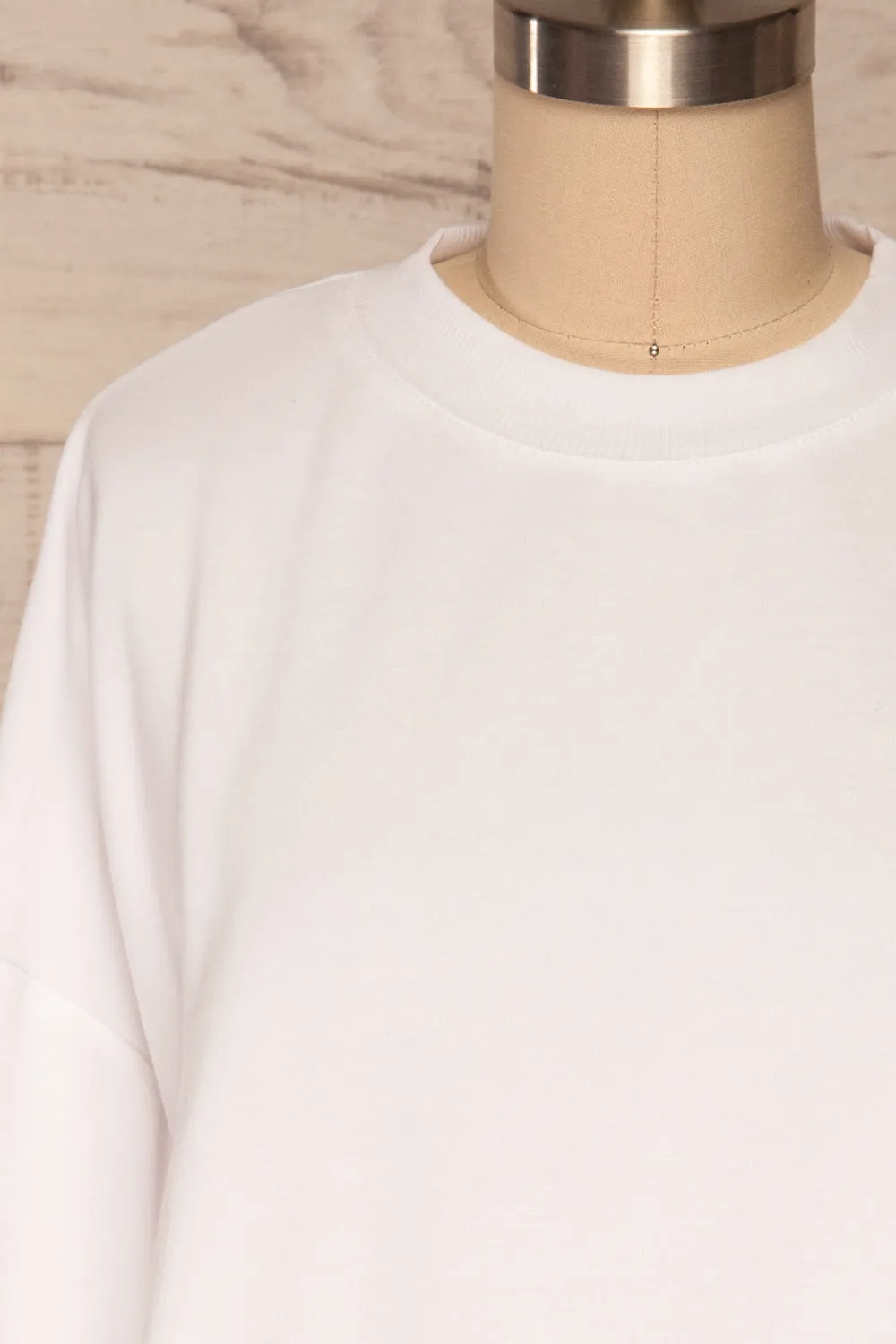 Paslek White | Long Sleeve Crop Top