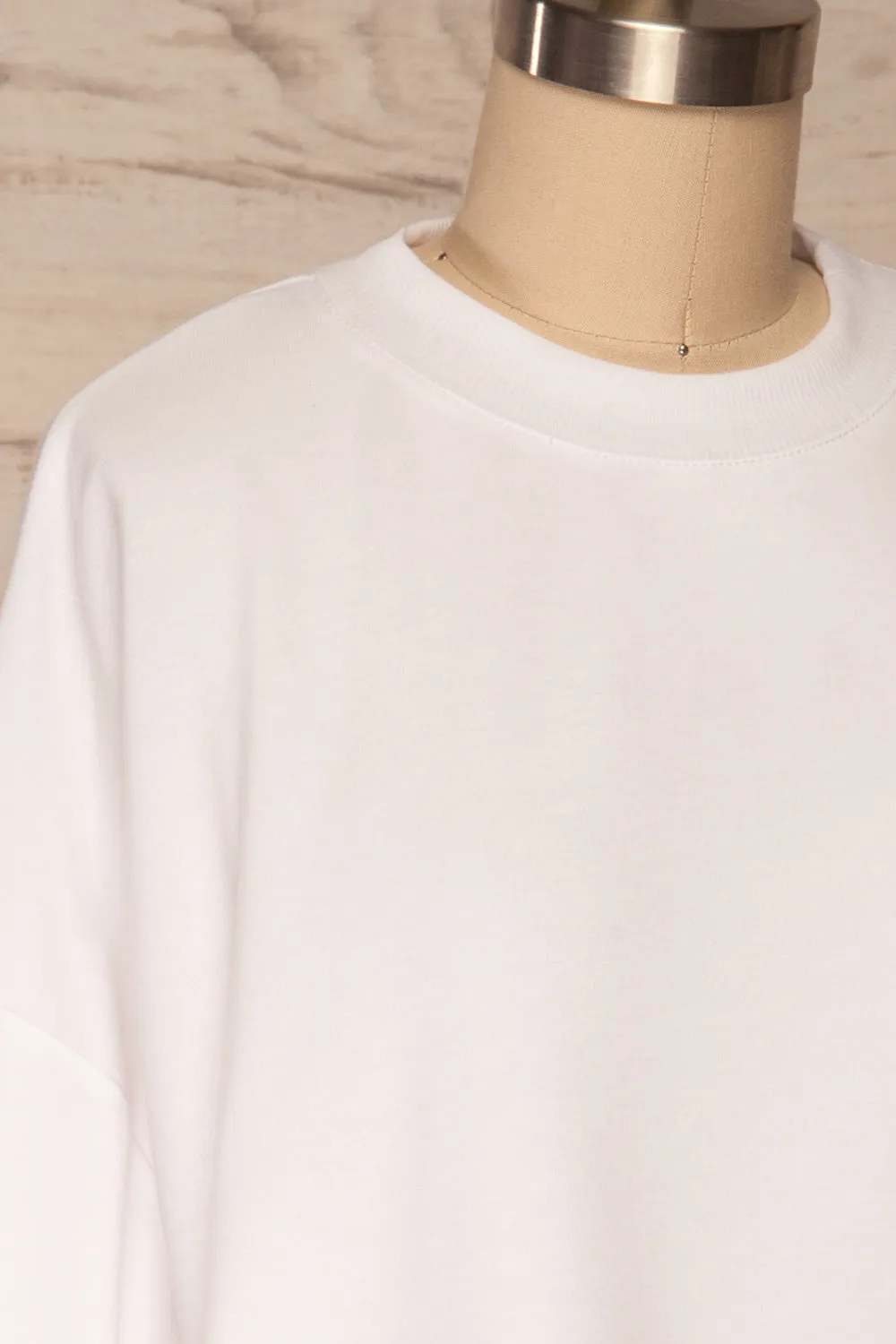 Paslek White | Long Sleeve Crop Top