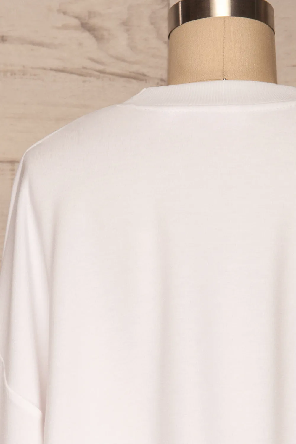 Paslek White | Long Sleeve Crop Top