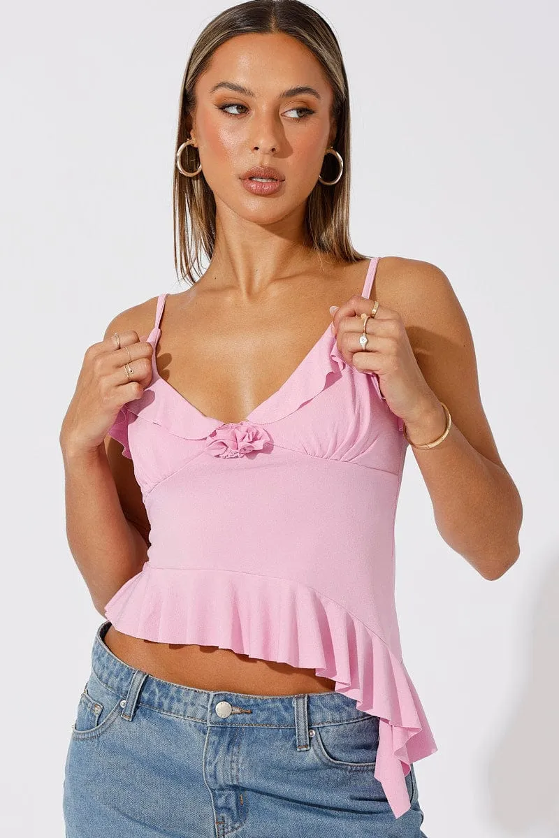Pink Singlet Rose Top