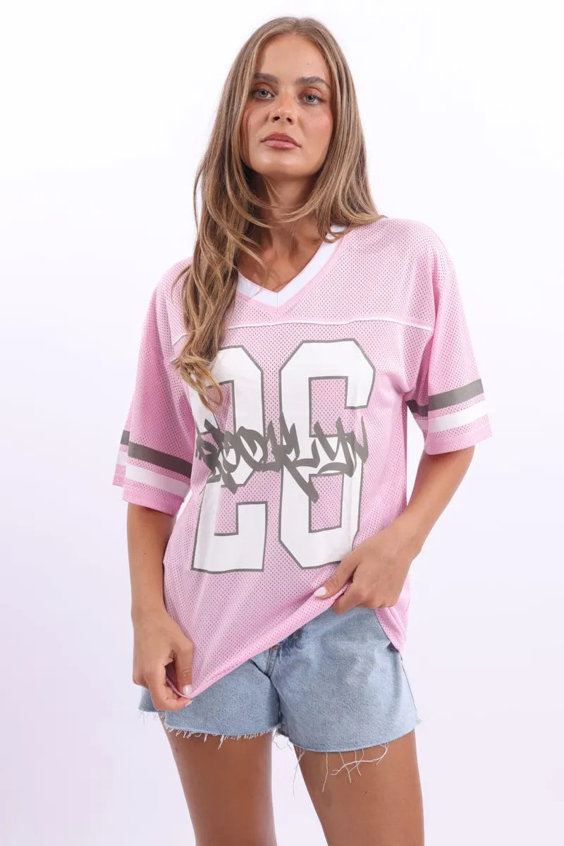 Pink Sport Tee Short Sleeve
