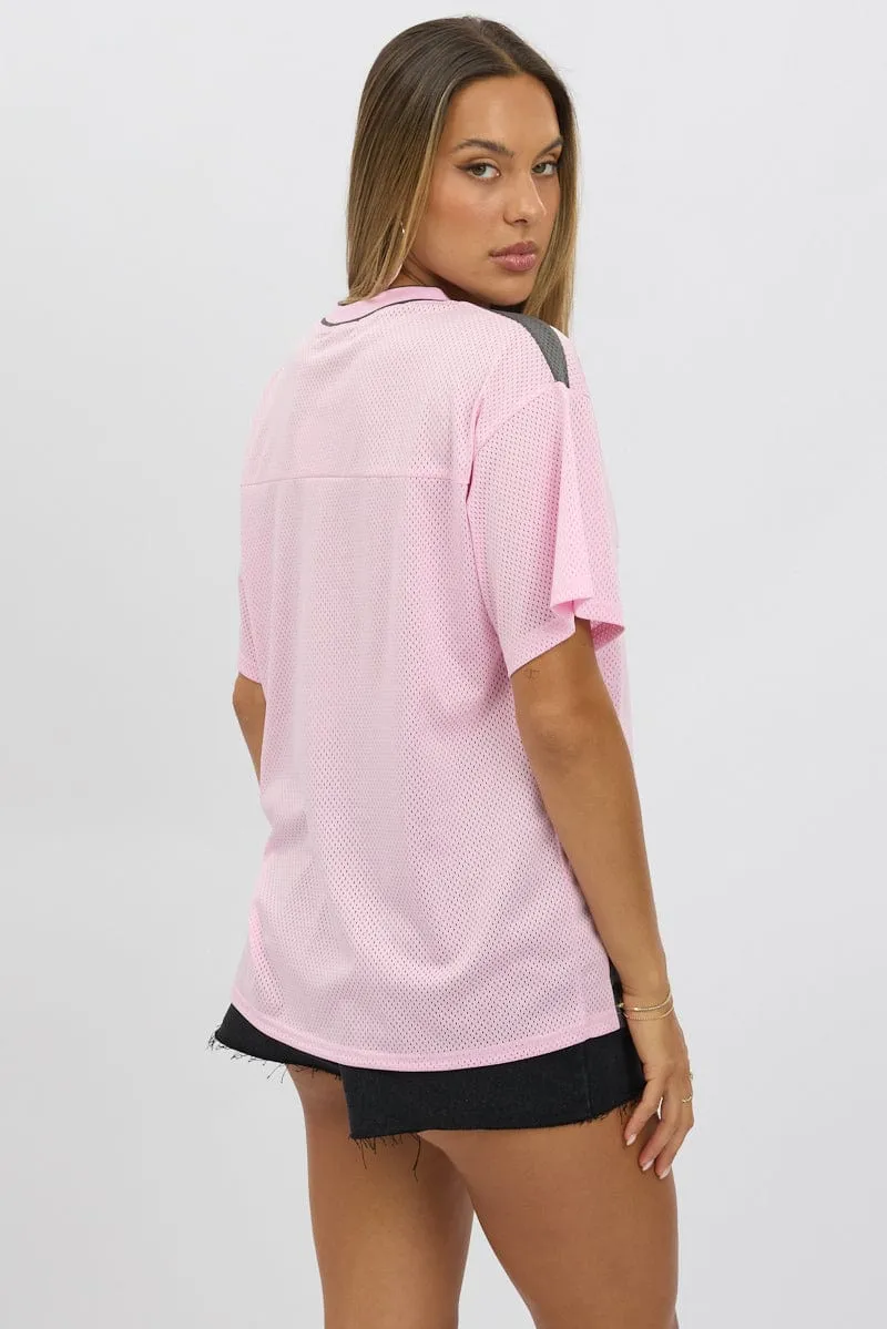 Pink Sport Tee Short Sleeve