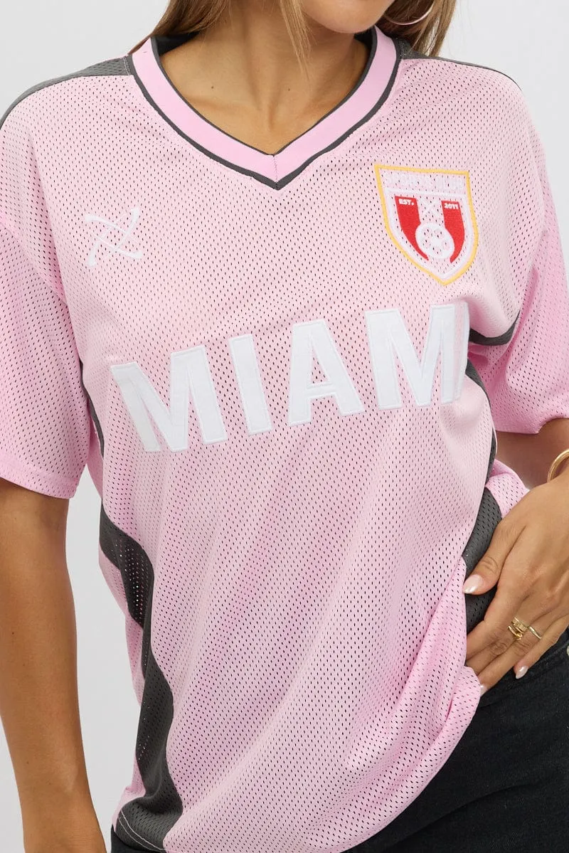 Pink Sport Tee Short Sleeve
