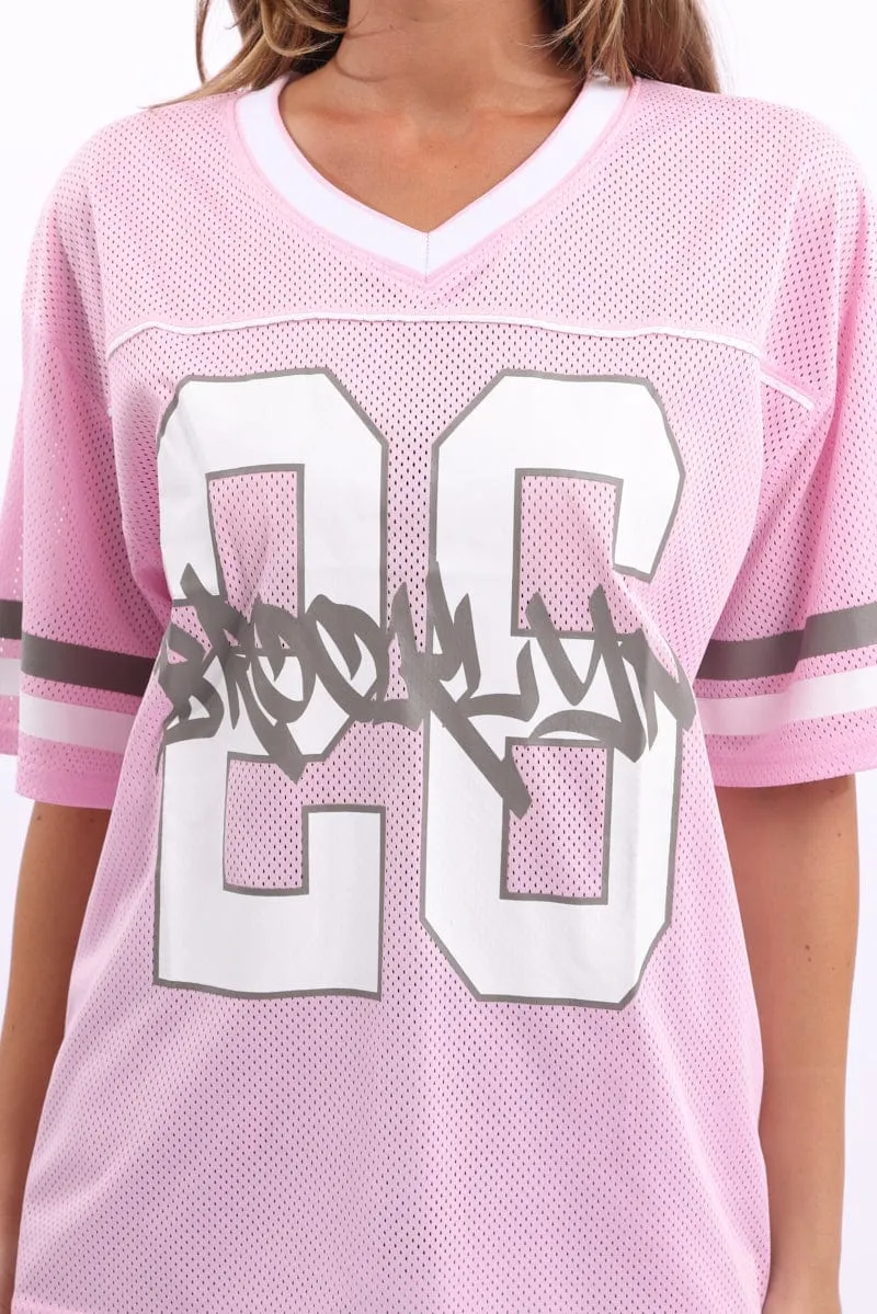 Pink Sport Tee Short Sleeve