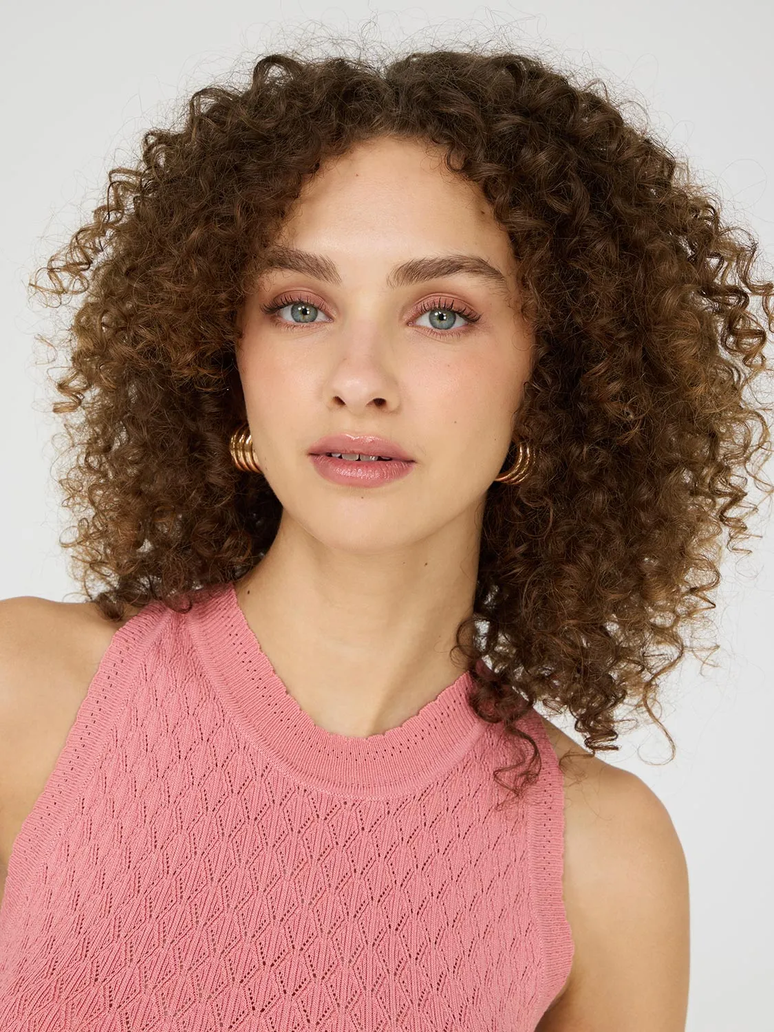 Pointelle Knit Tank Top