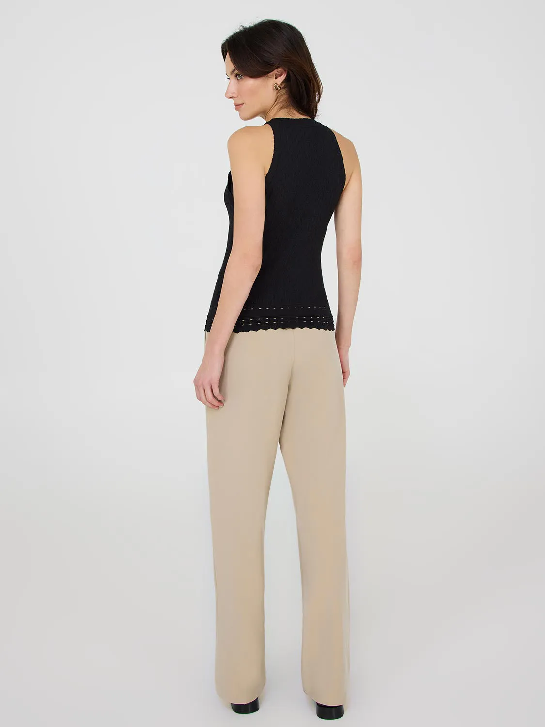 Pointelle Knit Tank Top