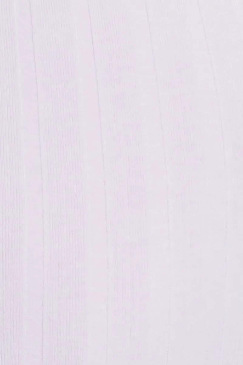 Purple Ribbed Open Front Top