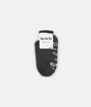 RoToTo Pile Slipper Socks - Charcoal