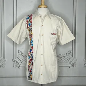 San Antonino Men's Short Sleeve Cotton Guayabera - Multi