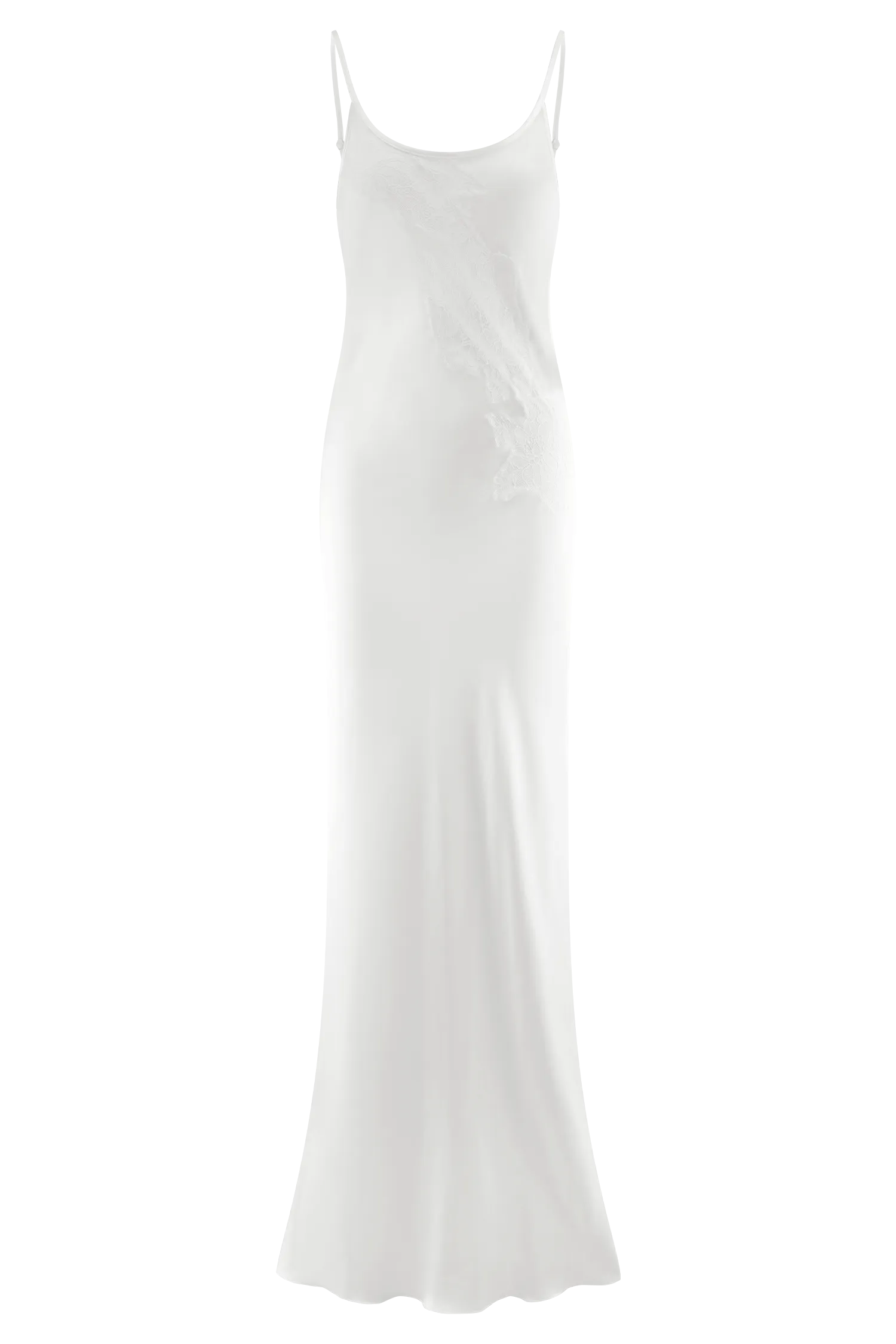 Saylor Satin Slip Maxi Dress - Ivory