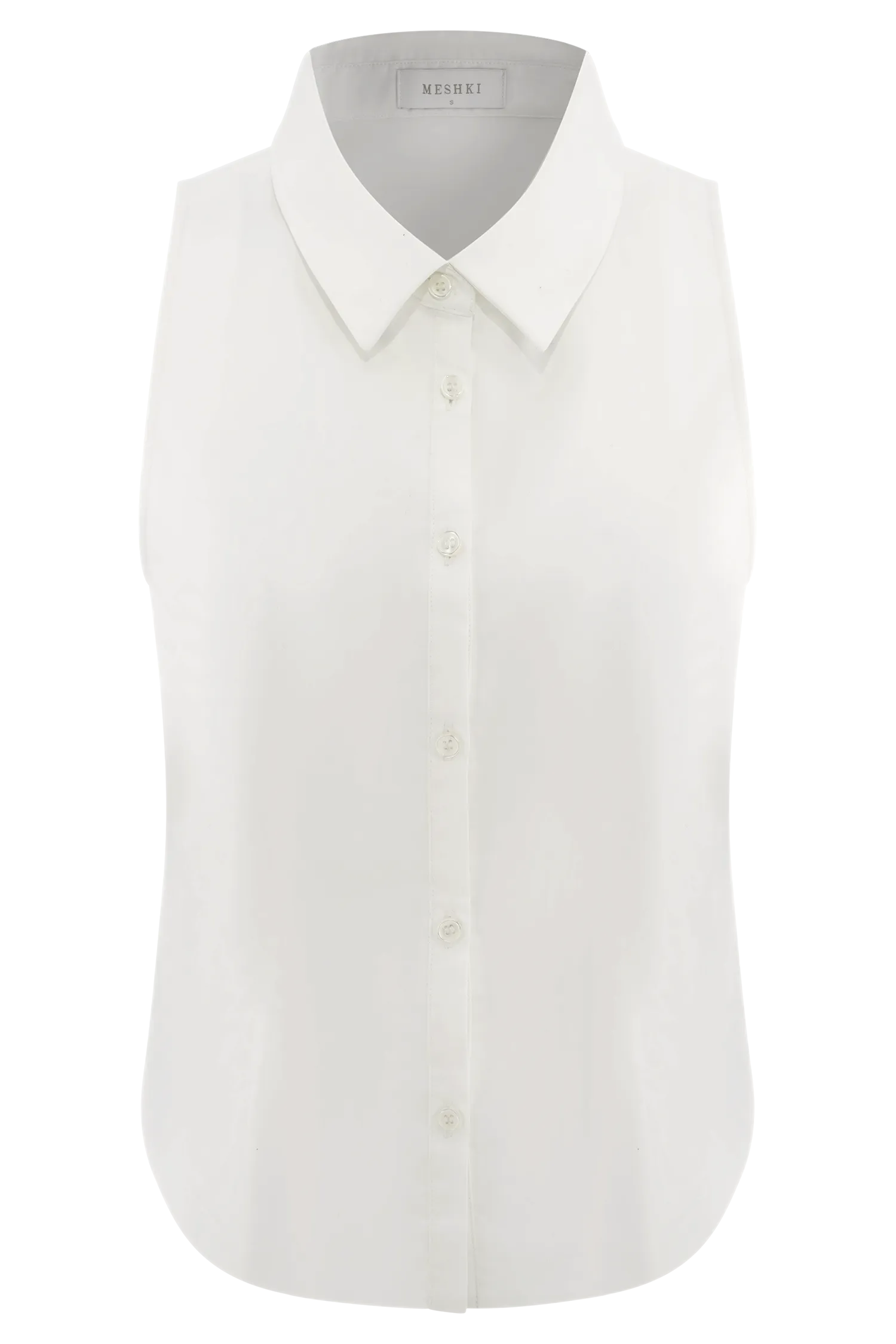 Selene Sleeveless Halter Shirt - White